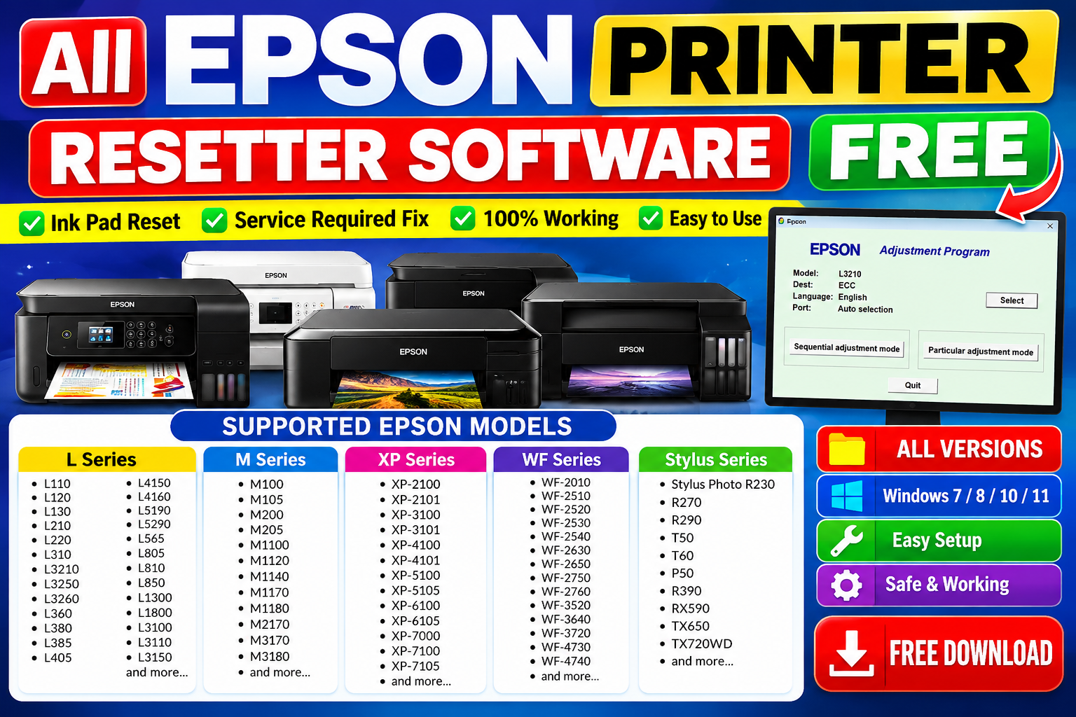 Epson Printer Resetter Download Guide – Fix Waste Ink Pad Error
